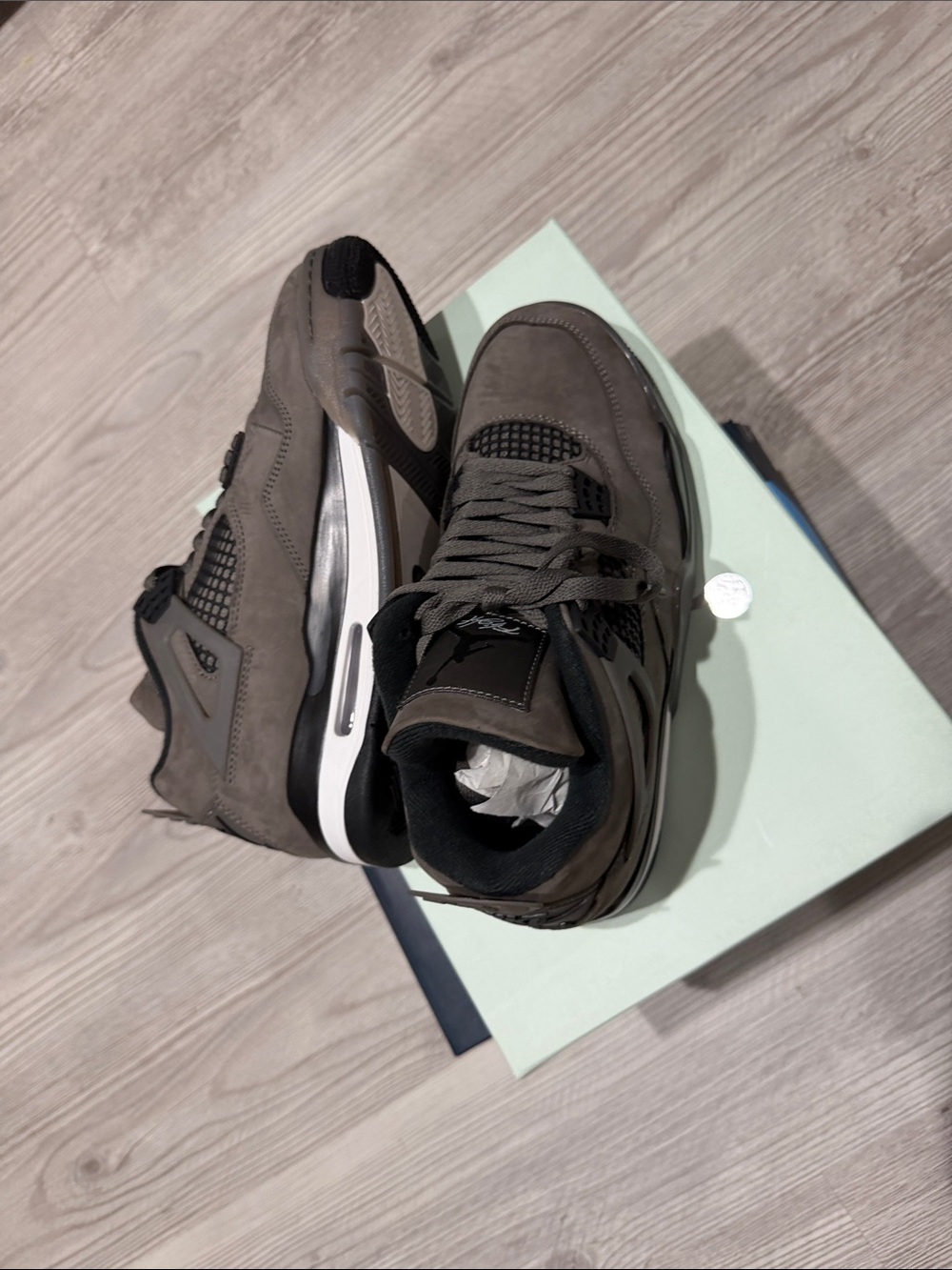 Jordan Retro Sneaker in Gray and Black